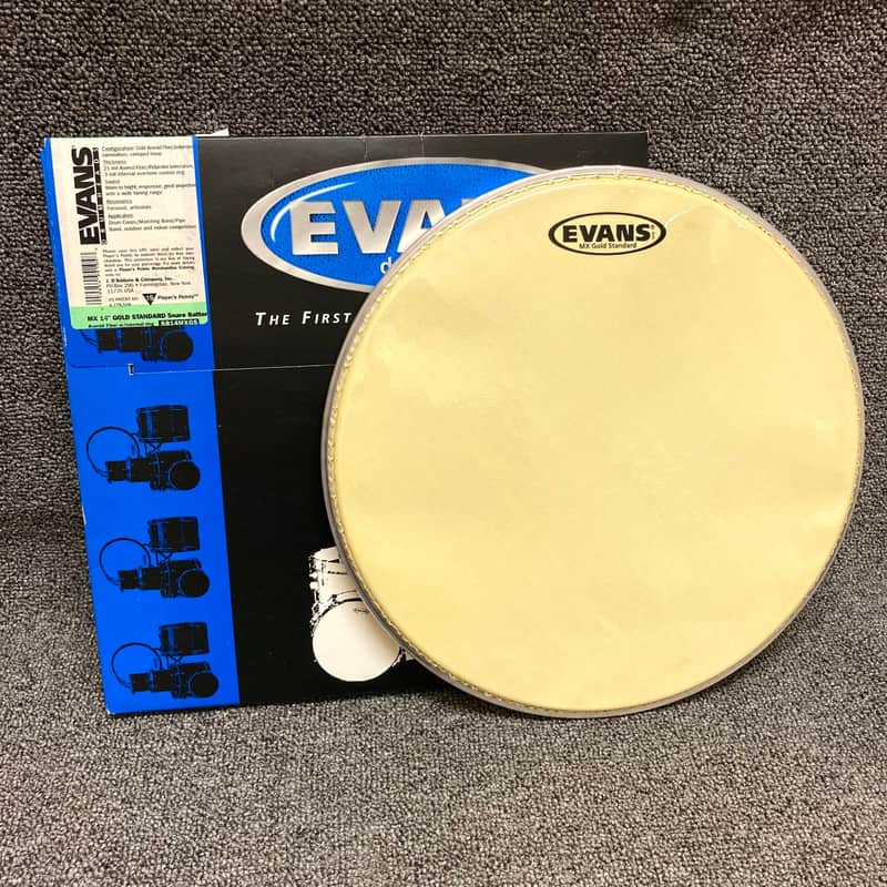 Evans 14" Rare MX Gold Standard Marching Snare Batter Head w/ Internal Ring SB14MXGS image 1