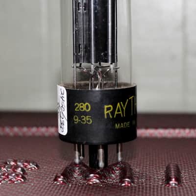 RAYTHEON 5Y3GT VT-197A BLACK PLATE D GETTER NOS+ NIB VINTAGE 1949 image 2