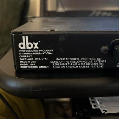 dbx 166A 2-Channel Compressor/Limiter 2010s - Black image 3