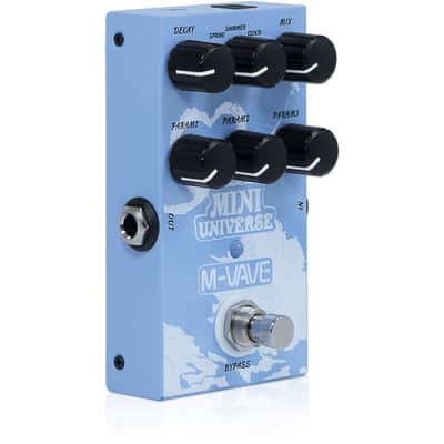 M-VAVE Mini Universe Pro Guitar Reverb Pedal - 9 Digital Effects (Room/Hall/Plate/Spring/Shimmer/Cloud/Bloom/Swell/Lo-Fi), True Bypass, Dual Power, Compact Metal Housing for Electric Guitar & Bass image 1