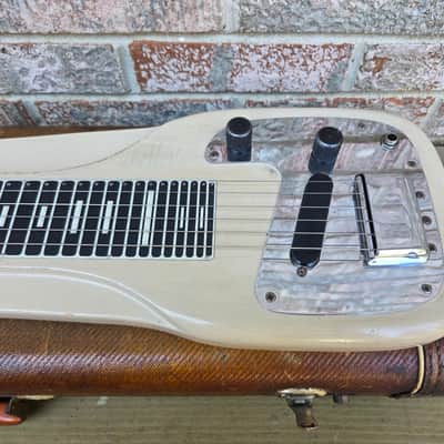 Vintage 1957 Fender Champ Lap Steel Electric Guitar w/ Original Tweed Hardshell Case! image 2