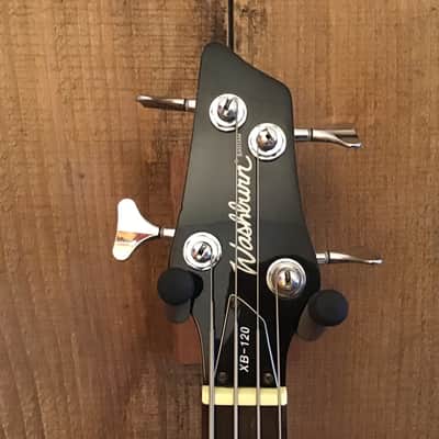 Washburn XB-120 Bantam Series Bass Guitar Flame Cherry Sunburst image 3