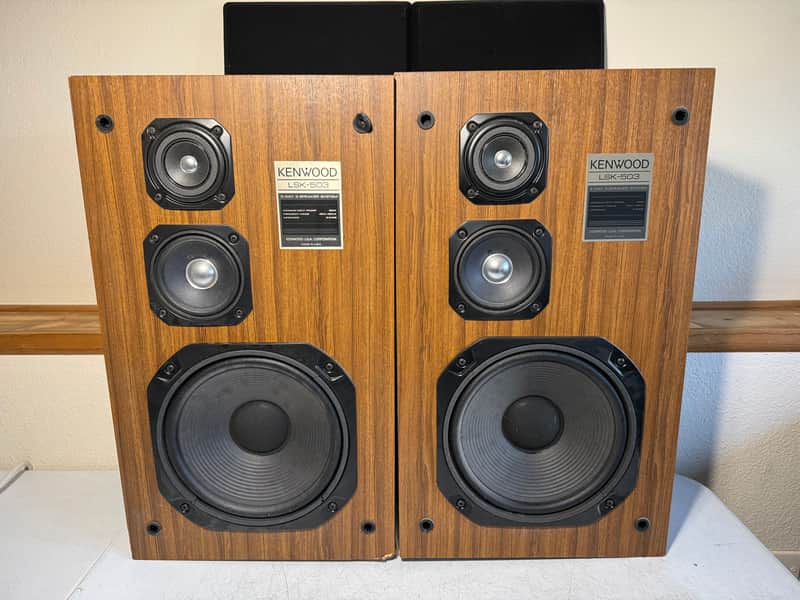 Kenwood LSK-503 Floor Speakers HiFi Stereo Vintage Japan 3-Way USA