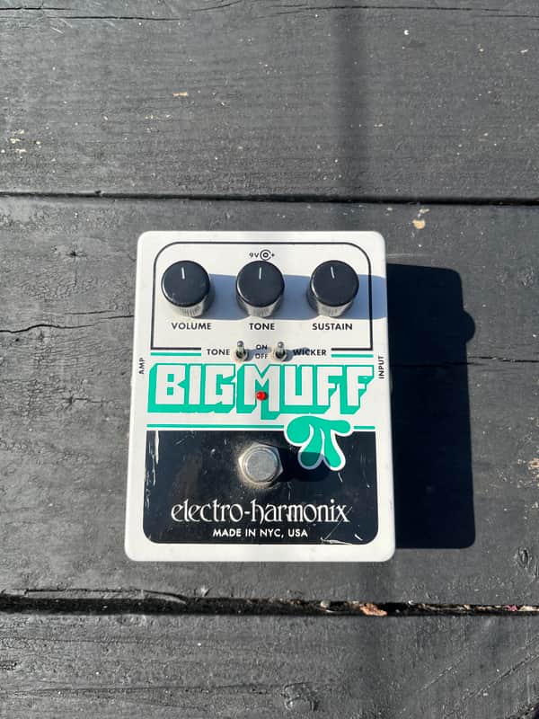 Electro-Harmonix Big Muff Pi with Tone Wicker Distortion / Sustainer 2008 - Present - White / Black / Green image 1
