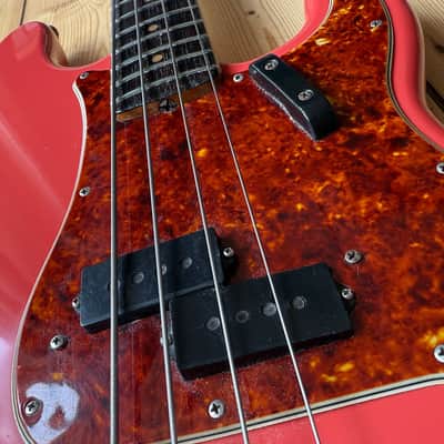 1963 Fender Precision Bass Guitar Fiesta Red image 7
