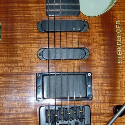 1980's STEINBERGER GM4T TransTrem Guitar in FLAMED HAWAIIAN KOA with Extra Newburgh Neck image 9