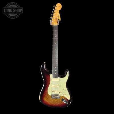 Fender Custom Shop 1963 Stratocaster Relic 3 Tone Sunburst Sparkle w/case TSLTD2OF10 image 4
