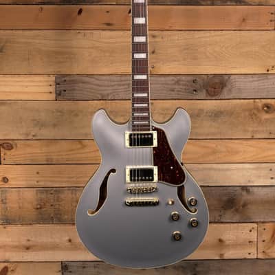 Ibanez AS73G Semi-Hollowbody Guitar Moonstone Silver Flat image 4