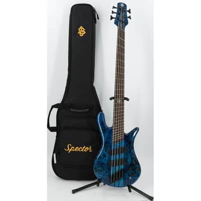 Spector NS Dimension 5 5-String Multi-Scale Bass w/ Fishman Pickups - Black and Blue Gloss image 9