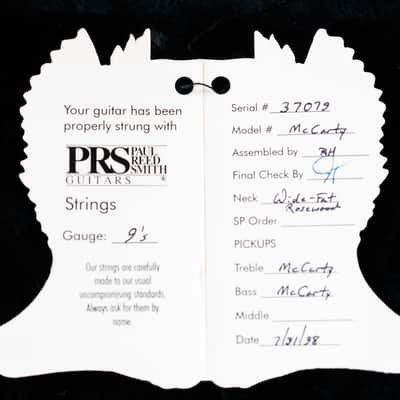 PRS McCarty 1998 – Amber – Made in USA – Excellent Condition (Kind of Mint) – Rare Wide Fat Rosewood Neck – w/ OHSC & Paperwork image 15