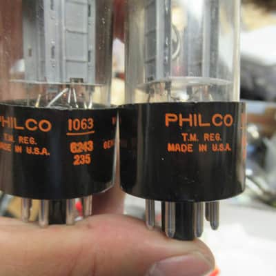 perfect match pair philco  RCA 6sn7 gtb 1950 image 6