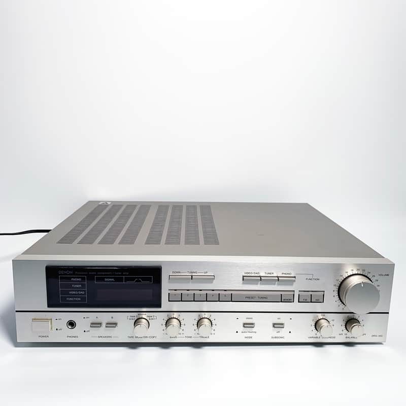Vintage Denon DRA-350 Solid State Tuner Amplifier Silver Stereo Receiver Amplifier 36 Watts image 1