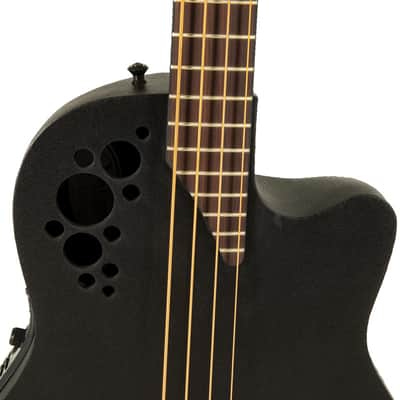 Ovation Pro Series Elite TX E-Acoustic Bass B778TX-5, Black Textured (B778TX-5-G) image 8