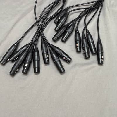 D'Addario Pair Of (2) PW-XLRFB-01 Planet Waves 8-Channel Modular Snake XLR Female Breakout Cable 2008 - 2020 - Black image 7