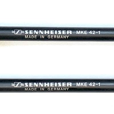 SENNHEISER MKE 42 - 1 Pair Condenser Stick Microphones high directivity cardioid, gooseneck, very good condition image 3