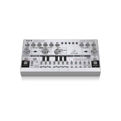 Behringer TD-3 Analog Bass Line Synthesizer with VCO/VCF, 16-Step Sequencer/16-Voice Poly Chain, Distortion Effects, Silver image 7