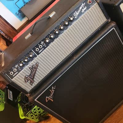 Fender Showman 2-Channel 85-Watt Guitar Amp Head 1965- Black Panel image 1