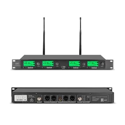 Pro Audio UHF Wireless Microphone System – 4 Channel, 4 Handheld Metal Dynamic Mics image 3