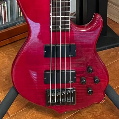 Conklin GT-5 Bass Guitar Late 90s Red Grain image 3
