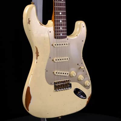 2024 Fender Custom Limited Edition Roasted "Big Head" Stratocaster® Relic® - Aged Vintage White image 5