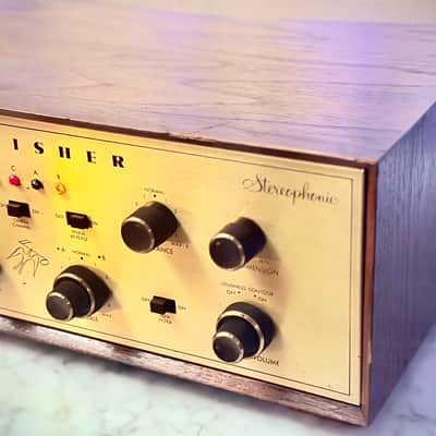πΆβ¨ Fisher X-202 (1X-202) Tube Integrated Amplifier w/ Original Walnut Wood Case β Restored, New Tubes Installed, Fully Tested/Working image 5