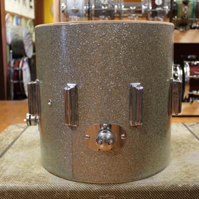 1960s Rogers 14x14 Tower Floor Tom in Silver Sparkle image 2