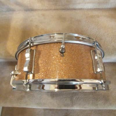 Ludwig Vintage pioneer pink champagne sparkle snare drum 1960s keystone badge outstanding! image 5