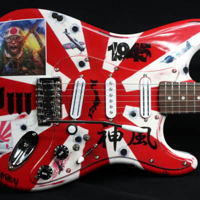 Custom Painted and Upgraded (Aged and Worn) Fender Squier CXS Strat With Matching Headstock and Pickguard image 2