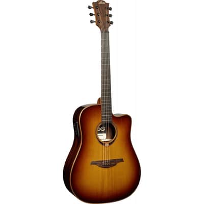 Lag Tramontane T118DCE-BRS | Dreadnought Cutaway Acoustic-Electric, Brown Shadow. New with Full Warranty! image 2