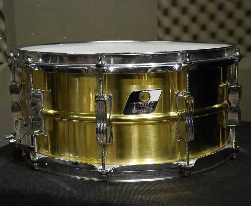 Ludwig LM304 Rocker Brass 6.5x14" 10-Lug Snare 2000s image 1