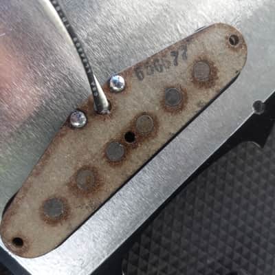 Fender Strat pickguard semi loaded Brandon Wound 1977 pickups '77 pots knobs etc image 8