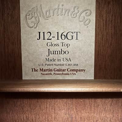 Martin J12-16 12 String Guitar With Case + LR Baggs VT Pickup - Made in USA image 5