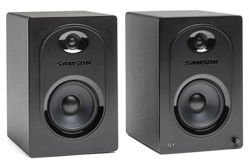 Samson MediaOne M50 Pair of Powered Active 2-Way Studio Monitors with 5″ Driver image 1