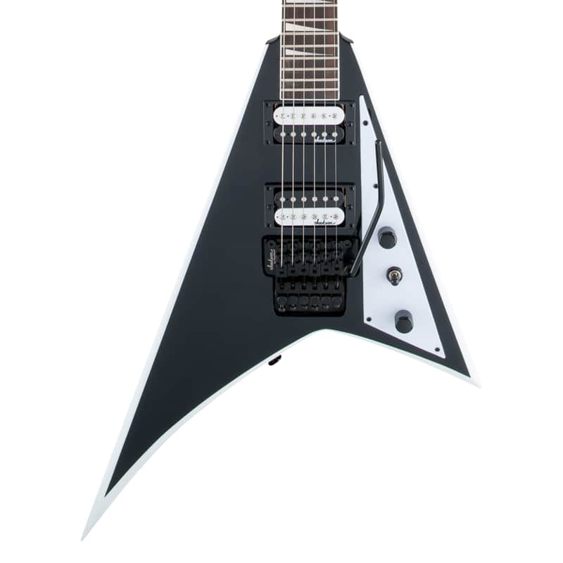 Used Jackson JS Series Rhoads JS32 - Black w/ White Bevels w/ Amaranth FB image 1