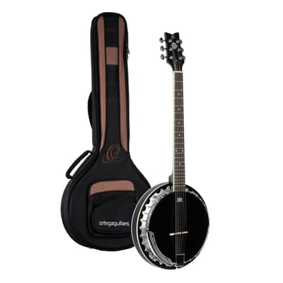 Ortega OBJ350/6-SBK Raven Series Mahogany Neck 6-String | Reverb