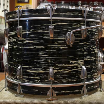1969 Ludwig Hollywood in Black Oyster Pearl 14x22 8x12 9x13 16x16 image 6