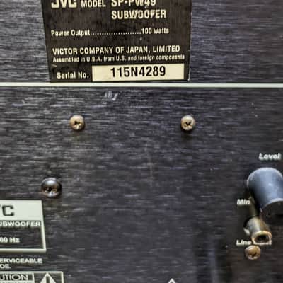 JVC SP-PW49 Powered 100w Subwoofer image 7
