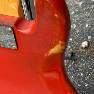Fender Precision Bass 1979-81 - rare player grade Moroccan Red International Color on a budget. image 12
