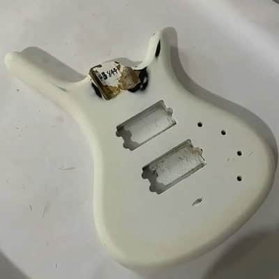 White DIY Project Bass Guitar Body image 1