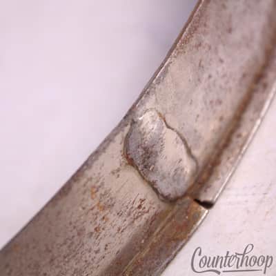 *Gretsch 10" Single-Flange Tom Drum Rim/Hoop Nickel Plated Steel Vintage 30s USA image 2