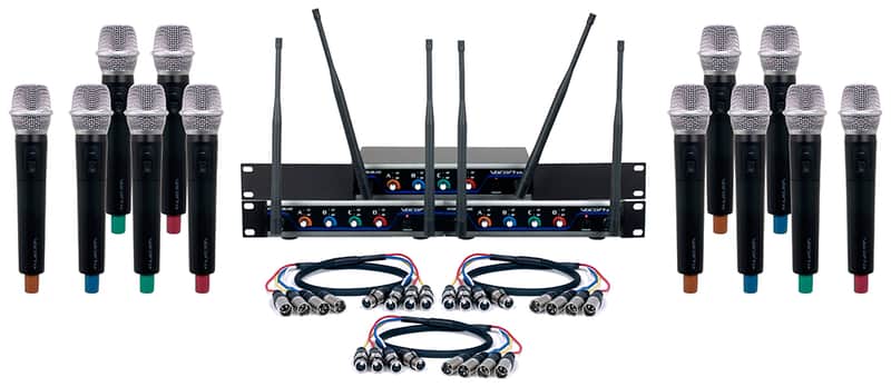 VocoPro Digital-Acapella-12 Twelve Channel UHF Wireless Handheld Microphone System with Mic-On-Chip Technology image 1