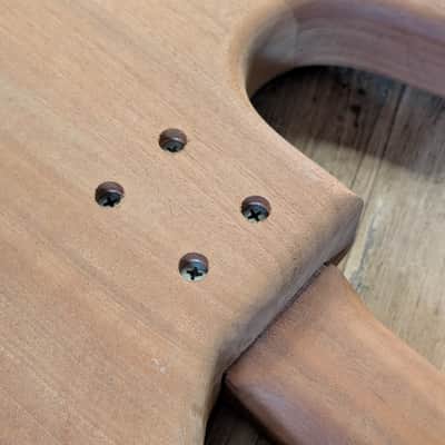 Unbranded Solid Mahogany Bass Guitar Body Neck Blank Project Unfinished image 17