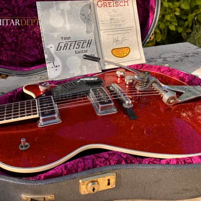 ♚MINT♚ 2012 Gretsch CUSTOM SHOP G-6128 MASTERBUILT JET Stephen Stern♚RED SPARKLE♚Dynasonics !♚OHSC♚8 LBS♚COA image 7
