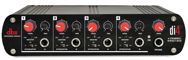 DBX DI4 | Active 4 Channel Direct Box with Line Mixer image 1