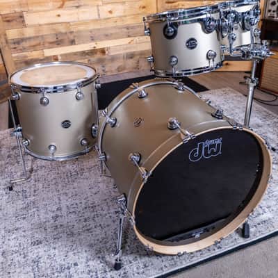 DW Performance Series 4-Piece Shell Pack - Hard Satin Lacquer - Gold Mist image 2