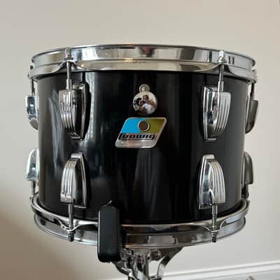 1980s Ludwig Hollywood Drum Set – Original Black Cortex – 6‑Ply Maple – B/O Badges image 5
