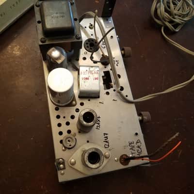 Silvertone Sears mono Tube Amplifier 6V6 project chassis cab case handle Fisher AlNiCo Speaker 1961 Tan image 8
