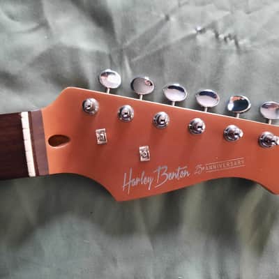 Harley Benton 25th strat neck SS frets, roasted flames, locking keys.. image 11