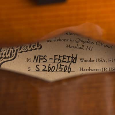 Northfield  NFS-F5E Ltd Carved Top Mandolin (2026), ser. #S2601506, original molded hard shell case. image 15