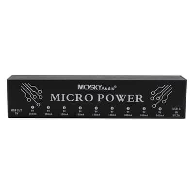 MOSKY Micro Guitar Pedal Power Supply – 9 Isolated 9V DC Outputs + USB Port, 150-300mA, Compact Power Adapter for Effects Pedal Board image 5